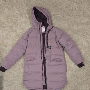 Kari Traa Purple Hooded Puffer Jacket